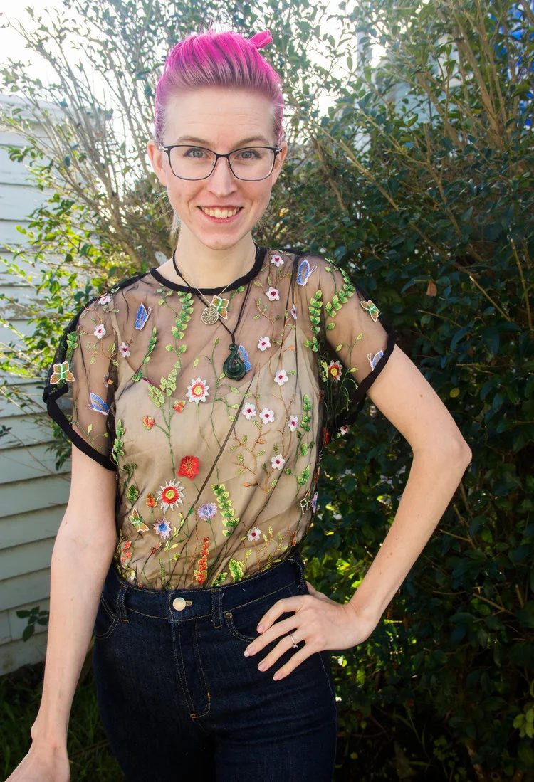 Embroidered Tulle Cut-On Sleeve Shirt · Kat Makes